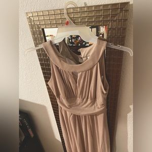 Nude/gold prom, cocktail dress. Size medium only has been used 1 time.
